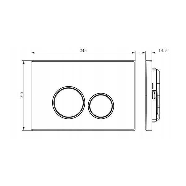 FLUSHING BUTTOM FENIX 05 CHROME MAT - OkBaths