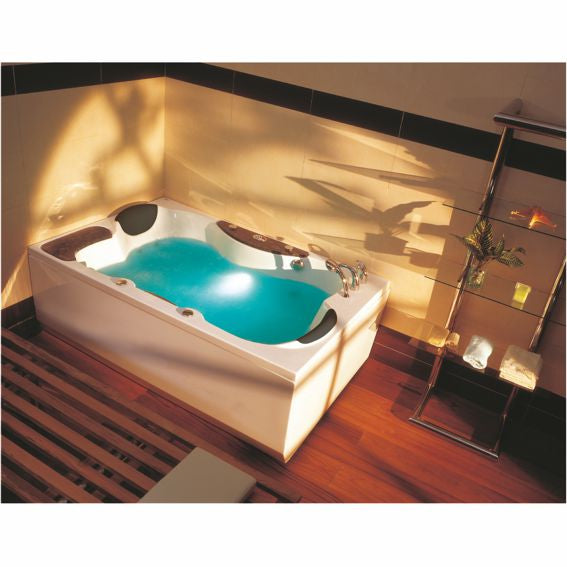 CLASSIC LANZAROTE RECTANGULAR BATHTUB WITH 1 SOFT MASSAGE SYSTEM WHITE