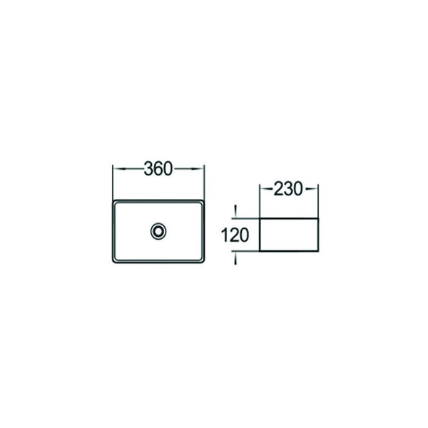 MEXEN NADIA A COUNTER-TOP WASHBASIN 360x230mm