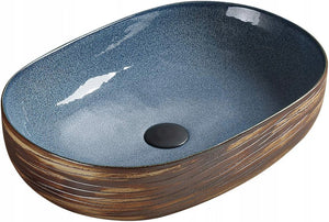 MEXEN AGOTA COUNTERTOP BASIN, NAVY BLUE PATTERN