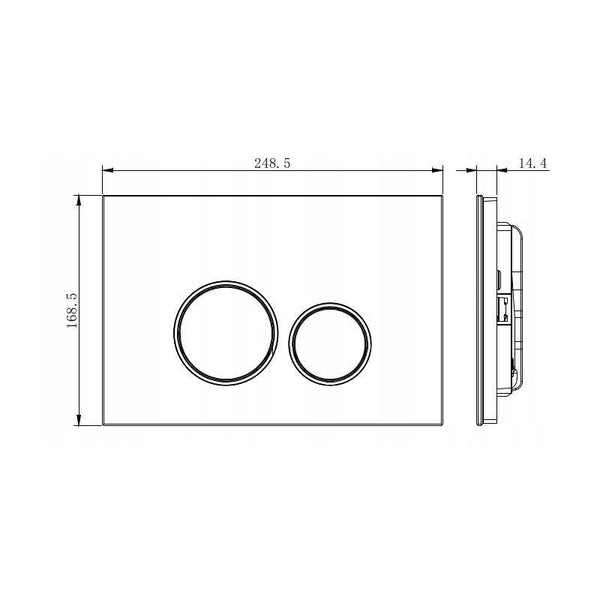 FLUSHING BUTTOM FENIX 06 GLASS WHITE-COMING SOON - OkBaths