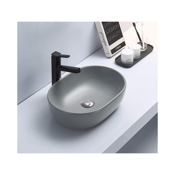 VIKI COUNTERTOP BASIN 480x350mm GREY MAT