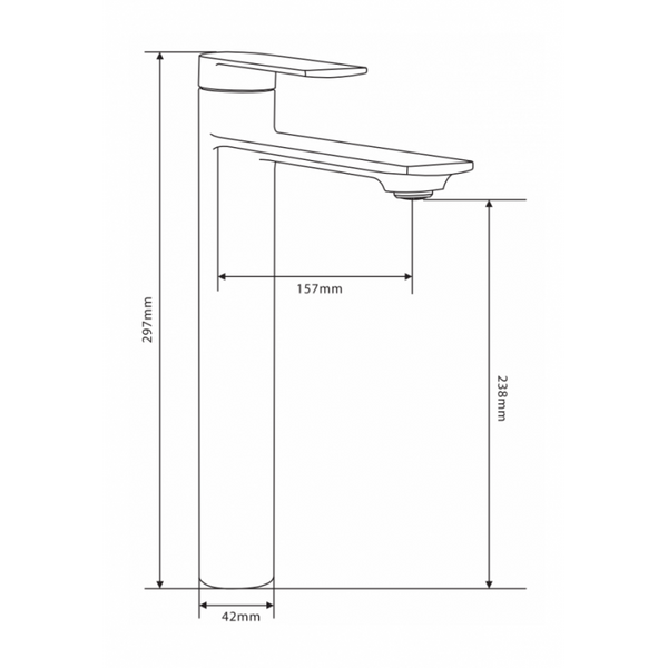 MEXEN ZERO BASIN TAP TALL GOLD