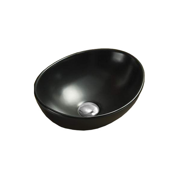 ELZA COUNTERTOP BASIN 400x340mm BLACK MAT - OkBaths