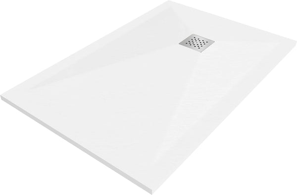 MEXEN STONE+ RECTANGULAR COMPOSITE SHOWER TRAY-WHITE