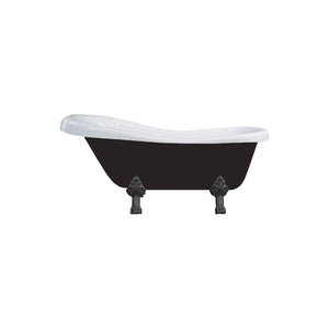 MEXEN RETRO BATH FREESTANDING 1500x730mm BLACK LEGS