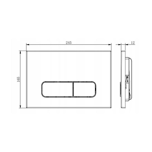 FLUSHING BUTTOM CHROME MAT - OkBaths