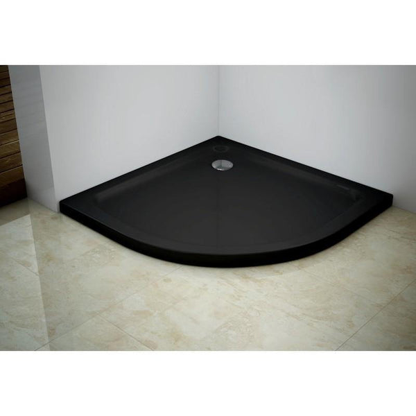 SHOWER TRAY SLIM QUADRANT 800x800mm BLACK - OkBaths