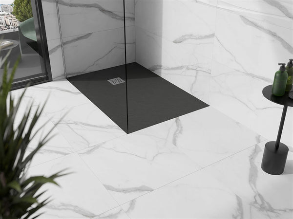 MEXEN STONE + RECTANGULAR MINERAL COMPOSITE SHOWER TRAY- ANTHRACITE COLOUR