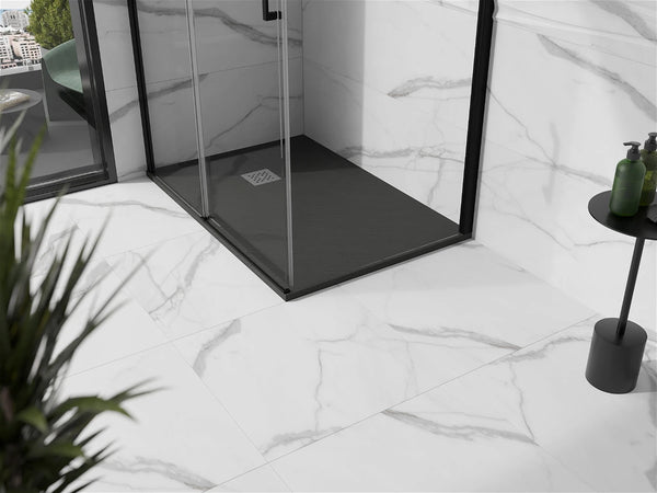 MEXEN STONE + RECTANGULAR MINERAL COMPOSITE SHOWER TRAY- ANTHRACITE COLOUR