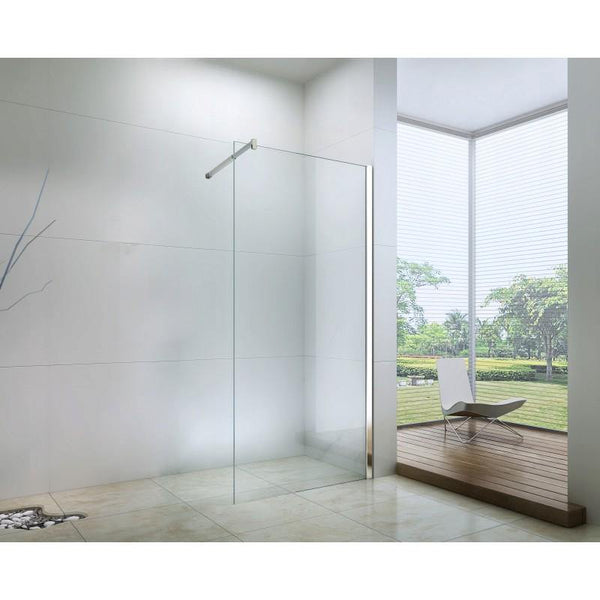 SCREEN SHOWER WALK IN CHROME TRANSPARENT MANY SIZES AVAILABLE - OkBaths