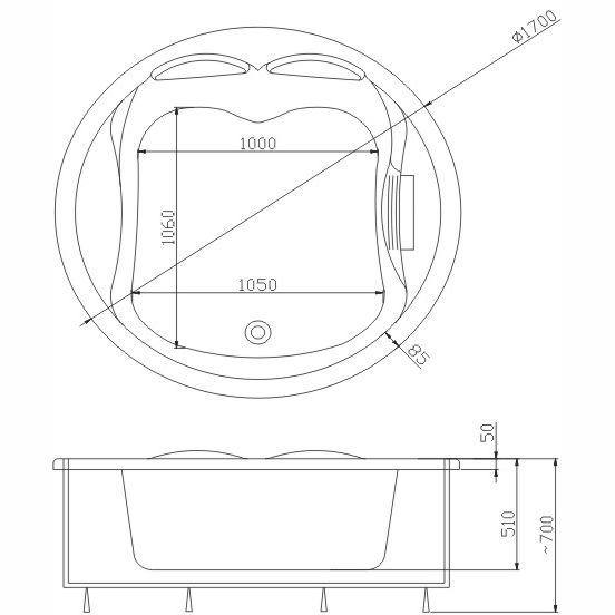 VICTORY SPA BORA BORA ROUND BATHTUB - OkBaths