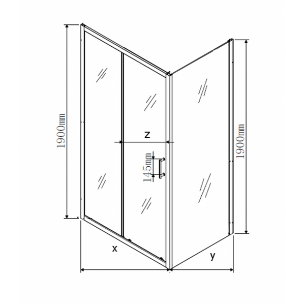 APIA SHOWER WALK IN TRANSPARENT,5mm GLASS THICKNESS - OkBaths