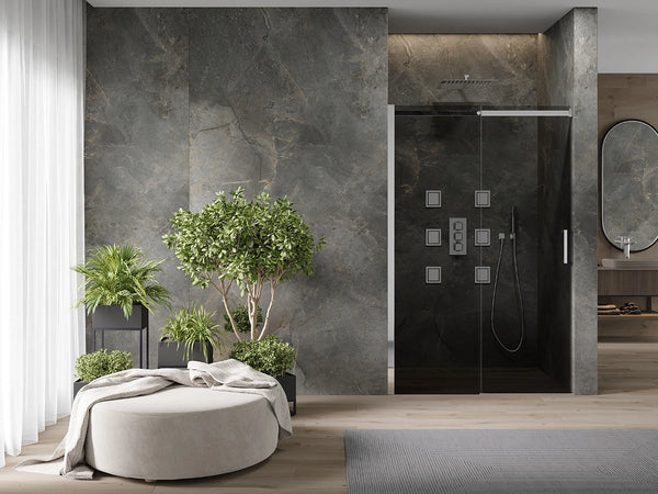 MEXEN OMEGA DOOR SHOWER GREY,8mm GLASS THICKNESS