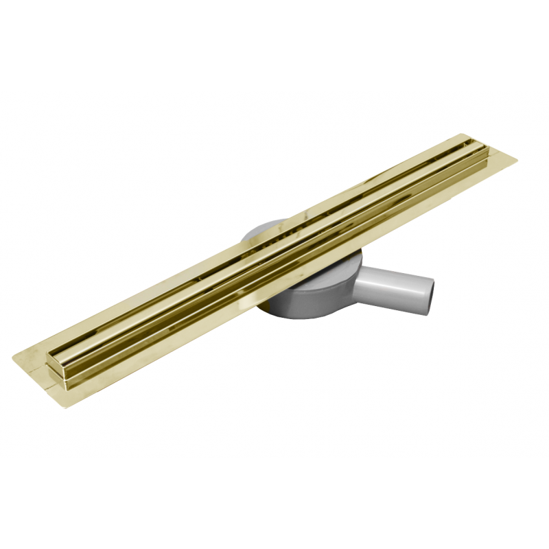 LINEAR FLOOR DRAIN SLIM WITH ROTATING SIPHON GOLD - OkBaths