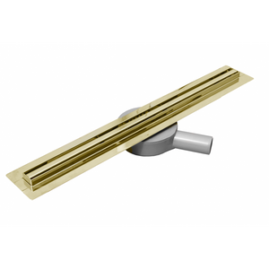 LINEAR FLOOR DRAIN SLIM WITH ROTATING SIPHON GOLD - OkBaths