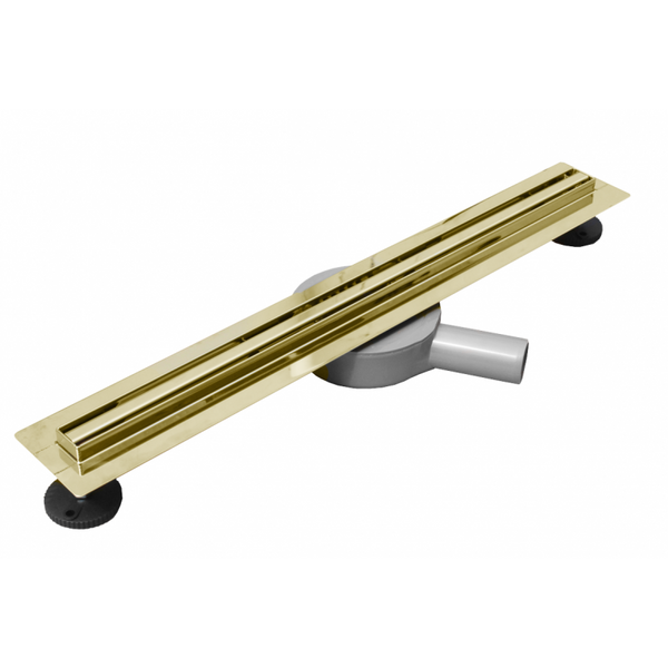 LINEAR FLOOR DRAIN SLIM WITH ROTATING SIPHON GOLD - OkBaths