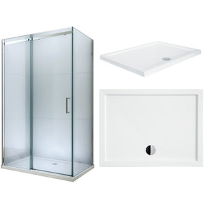 OMEGA SHOWER ENCLOSURE 1000x800mm + SHOWER TRAY + 2 more sizes available