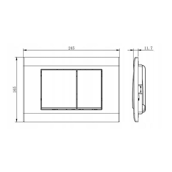 FLUSHING BUTTOM FENIX 01 CHROME MAT - OkBaths