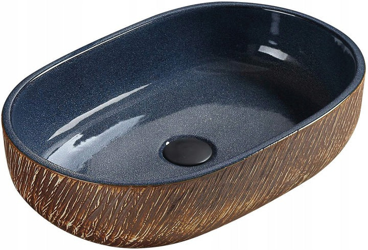 MEXEN ALETA COUNTERTOP BASIN NAVY BLUE PATTERN