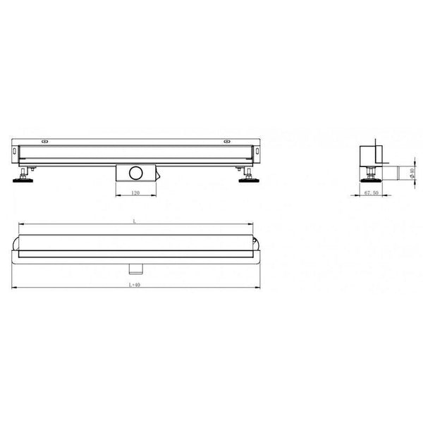 LINEAR SIDE  WALL DRAIN - OkBaths