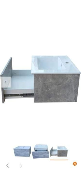 VANITY UNITS 600x430mm GREY BASIN INCLUDED - OkBaths