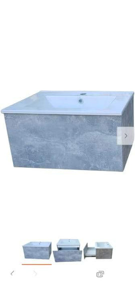 VANITY UNITS 600x430mm GREY BASIN INCLUDED - OkBaths