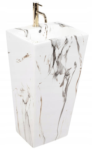 FREE-STANDING CERAMIC WASHBASIN DARIA MARBLE WITHOUT TAP