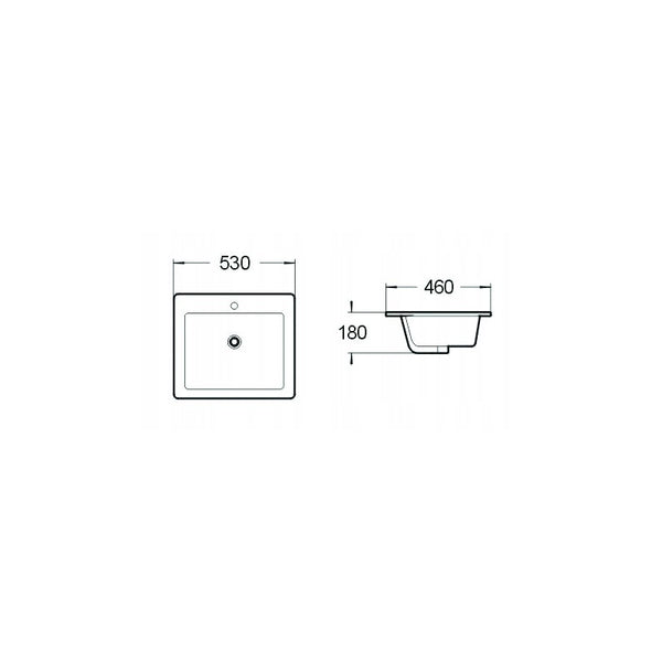 VENUS RECESSED BASIN WHITE 2 SIZES