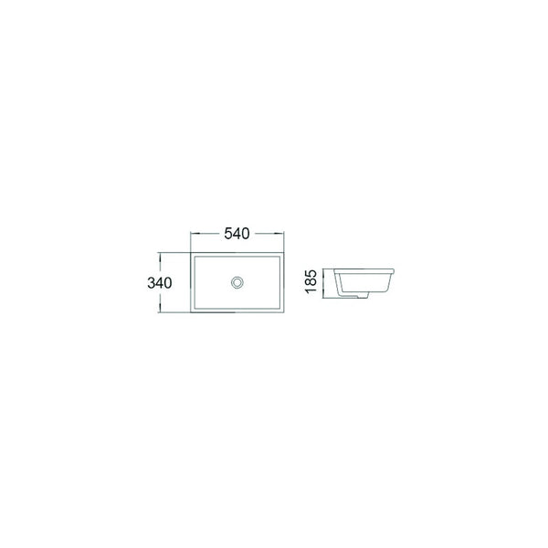 VENUS RECESSED BASIN WHITE 2 SIZES