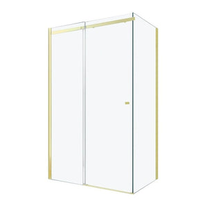 MEXEN OMEGA SHOWER ENCLOSURE WITH SLIDING DOORS/ TRANSPARENT GOLD/MANY SIZES AVAILABLE