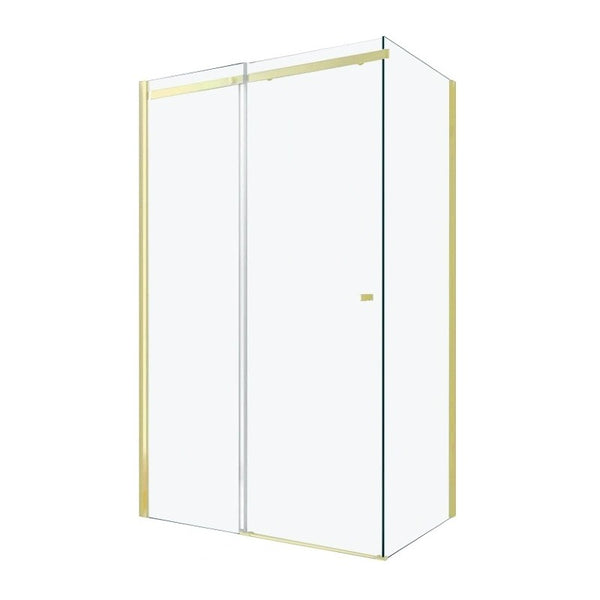 MEXEN OMEGA SHOWER ENCLOSURE WITH SLIDING DOORS/ TRANSPARENT GOLD/MANY SIZES AVAILABLE