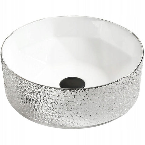 MEXEN CLARISA COUNTERTOP BASIN WHITE/SILVER