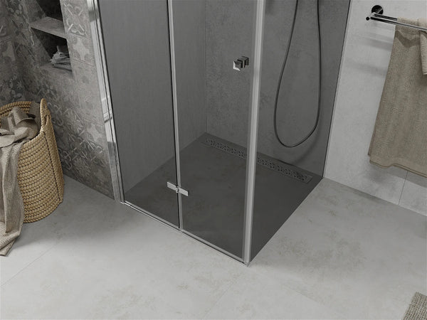 MEXEN LIMA SHOWER ENCLOSURE WITH FOLDING DOOR, GREY, 6mm GLASS THICKNESS