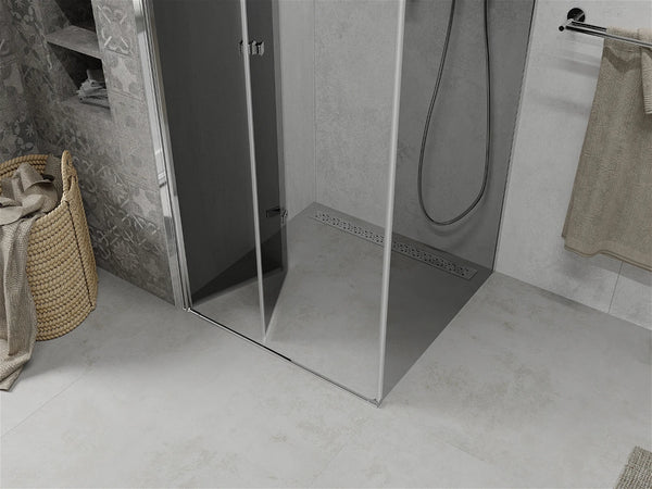 MEXEN LIMA SHOWER ENCLOSURE WITH FOLDING DOOR, GREY, 6mm GLASS THICKNESS