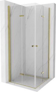 MEXEN LIMA DUO SHOWER ENCLOSURE FOLDING DOORS/ TRANSPARENT/GOLD